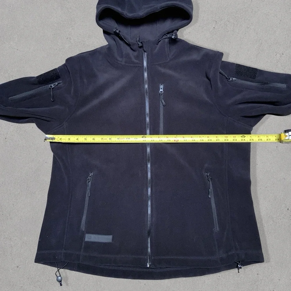 BAERSkin Tactical Fleece Hooded Jacket Men's XL Black Full Zip